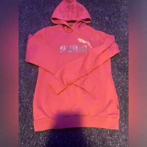 Gold and Coral PUMA hoodie